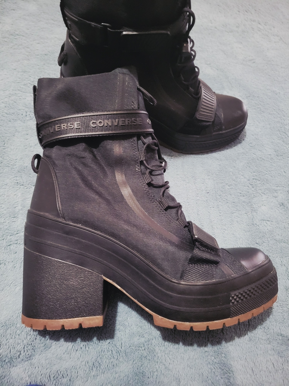 Converse Chuck Taylor All Star GR82 Extra-High Platform Boots Black 10 - Picture 4 of 6